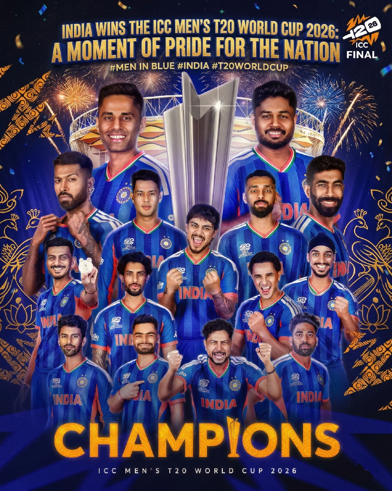 India Wins the ICC Men’s T20 World Cup 2026: A Moment of Pride for the Nation